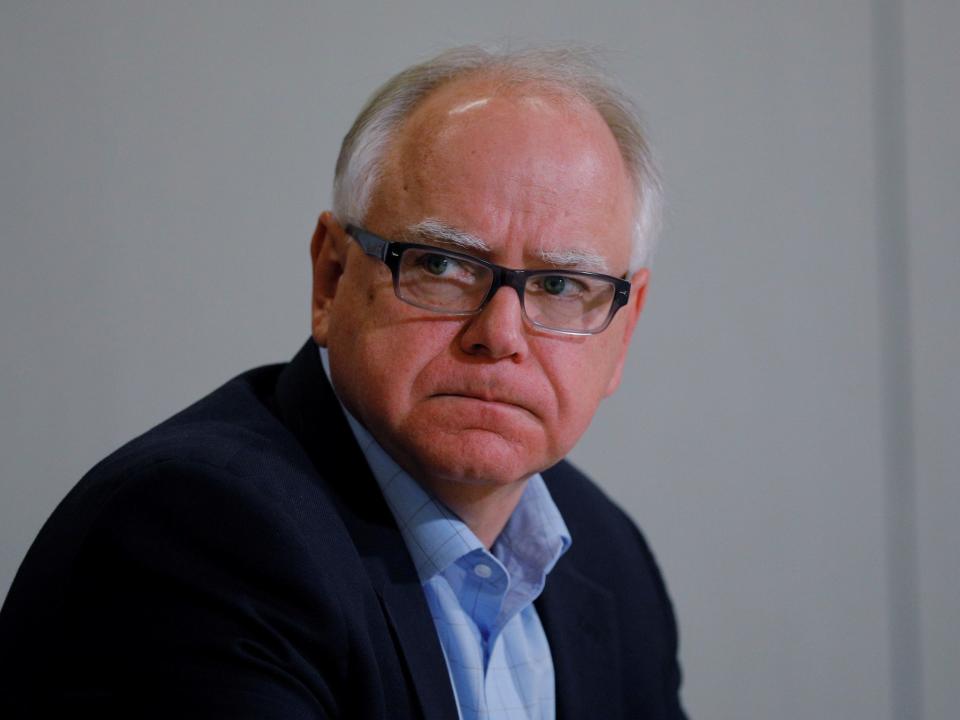 Democratic candidate for Governor Tim Walz participates in a gun violence prevention roundtable with former Representative Gabby Giffords in Minneapolis, Minnesota, on October 26, 2018..JPG