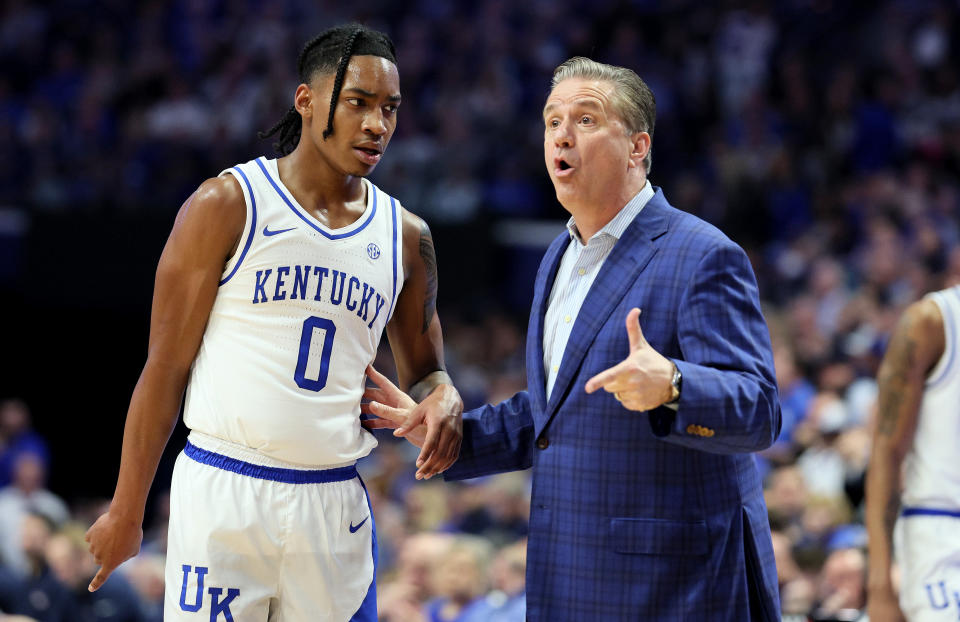 John Calipari and Kentucky are 17th in the latest AP poll after suffering the three-game home skid in early February. (Andy Lyons/Getty Images)