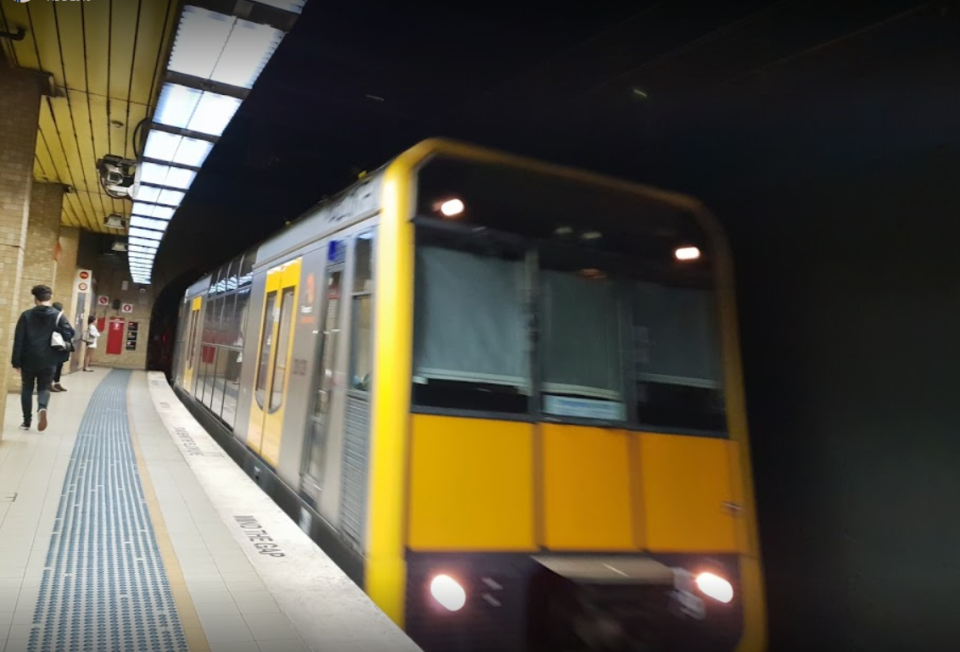 A Sydney train at Redfern station. A woman was abused after apparently asking a group of people to be quiet in a carriage.