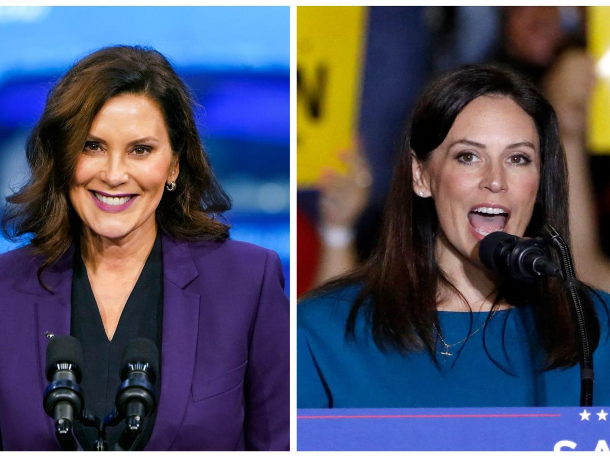 Democratic Gov Gretchen Whitmer Faces Off Against Trump Backed Republican Tudor Dixon In 