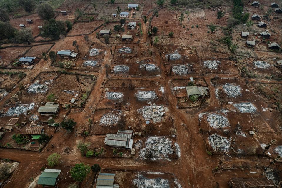 Regime forces conduct punishing attacks, sending units of well-armed soldiers, about 100-strong, to burn villages, attack resistance bases and kill civilians. In April, they attacked the village of Daw Ta Ma Gyi, reducing many homes to ashes.