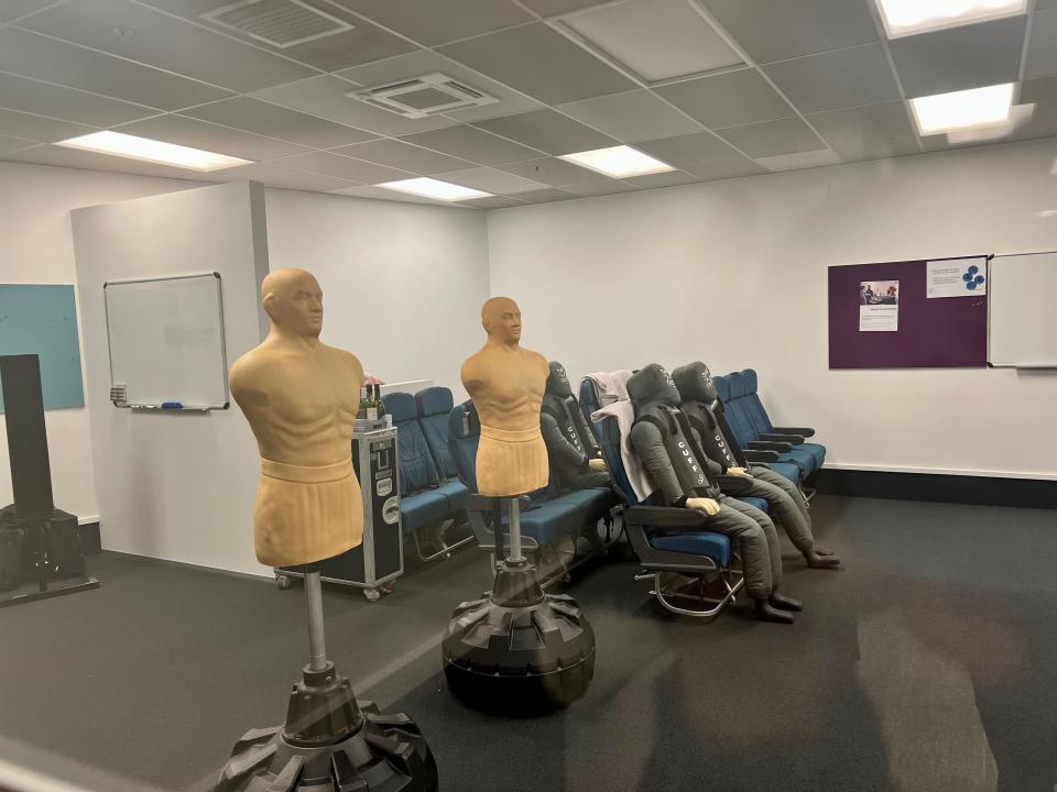 Inside the security training room — Air New Zealand's Academy of Learning in Auckland.