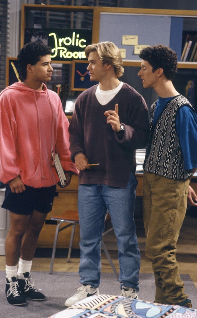 <p>19. After the success of <em>Saved By the Bell: Hawaiian Style</em>, the made-for-TV movie that aired in primetime, NBC ordered<em> Saved By the Bell: The College Years</em>, which followed Zack, Screech and A.C. as they navigated their freshman year at the fictional California University. (Thiessen would later join the show.) </p> <p>But the move to college and primetime proved to be too much change for the show, and it was canceled after just one season. Looking back on the failed spinoff, Engel told <a href="https://www.thewrap.com/saved-by-bell-college-years-peter-engel-regret/" rel="nofollow noopener" target="_blank" data-ylk="slk:The Wrap;elm:context_link;itc:0;sec:content-canvas" class="link ">The Wrap</a>, "I should've taken all the six kids to college. I should've insisted we take them all and I didn't. It was my decision and I made a mistake."</p> <p>As for why he didn't bring the trio of girls to college, Engel explained, "I was trying to make it different than <em>Bell</em> and I think we made it too different. I think we lost some of our—what's the word?—innocence."</p> <p>The original series eventually wrapped up with the TV movie <em>Saved by the Bell: Wedding in Las Vegas</em>.</p> <p>20. Another spinoff premiered in 1993: <em>Saved By the Bell: The New Class</em>, which aired for seven seasons, though it was never as popular as the original series. Haskins and Diamond were the only original cast members to join the spinoff, which also starred <strong>Bianca Lawson</strong>, <em>Chuck</em>'s<strong> Sarah Lancaster</strong>, and <em>One Tree Hill</em>'s <strong>Lindsey McKeon.</strong></p>