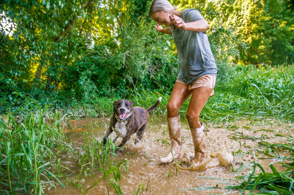 Phyliss and Remy get muddy. (Courtesy of Kristen Kidd Photography)