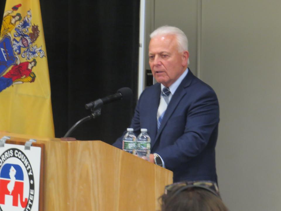 District 26 state Sen. Joseph Pennacchio speaks during the 2023 Morris County Republican Committee Convention at the County College of Morris in Randolph.