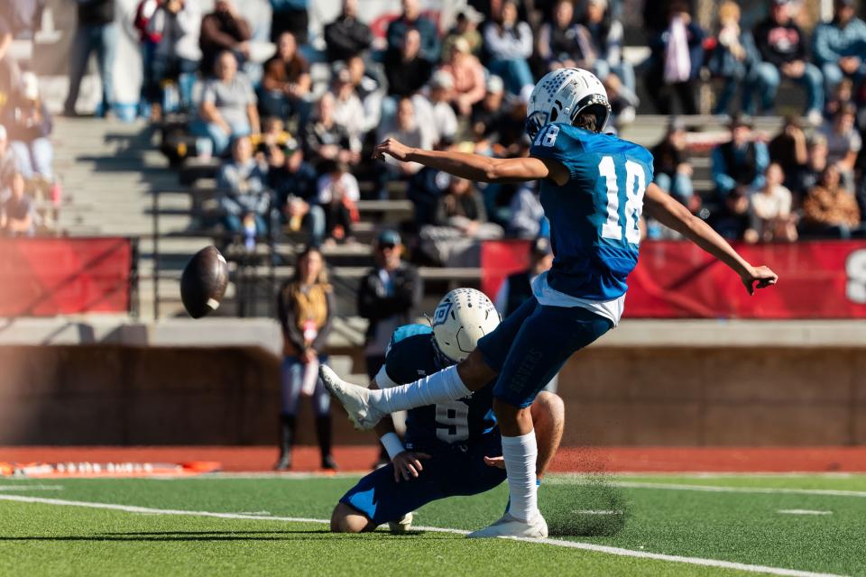 Beaver High School plays Enterprise High School in the 1A football state championship at Southern Utah University in Cedar City on Saturday, Nov. 11, 2023. | Megan Nielsen, Deseret News