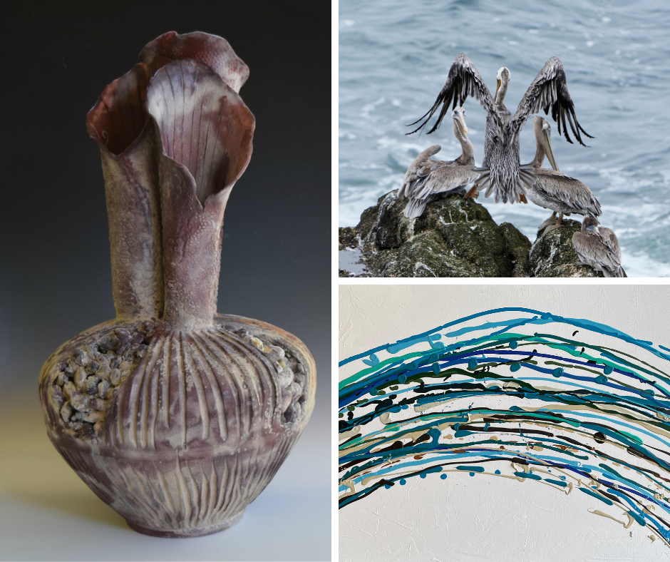 "Radiant Wonders" at LeMoyne Arts features Nancy Jefferson's nature-inspired ceramics, Dan Taylor's bold and abstract paintings and Jim Miller's bird photography.