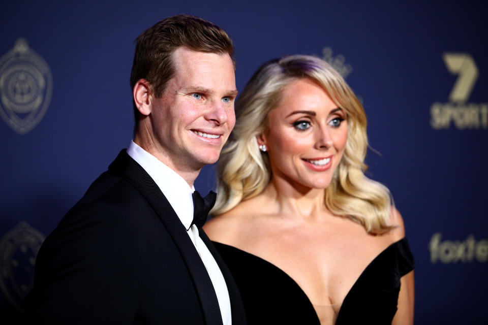 Steve Smith, pictured here with wife Dani.