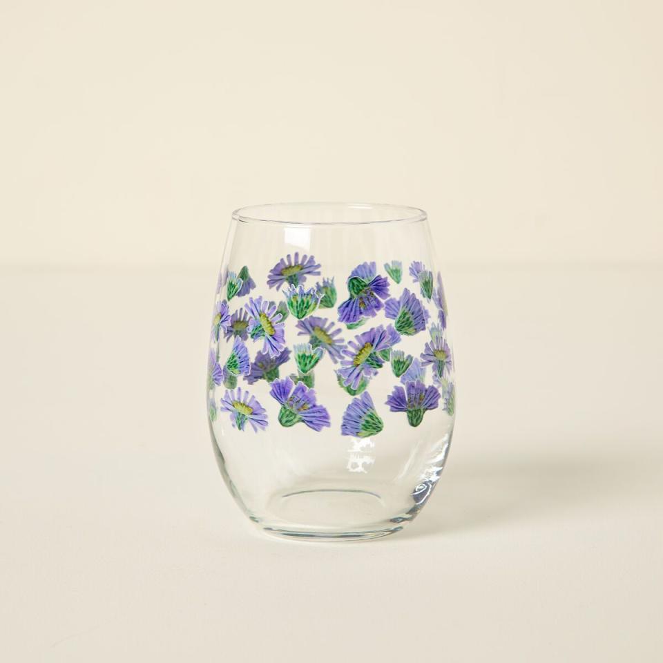 46) Birth Month Flower Glass