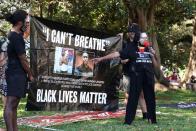 Protesters gather on Australia Day in Sydney