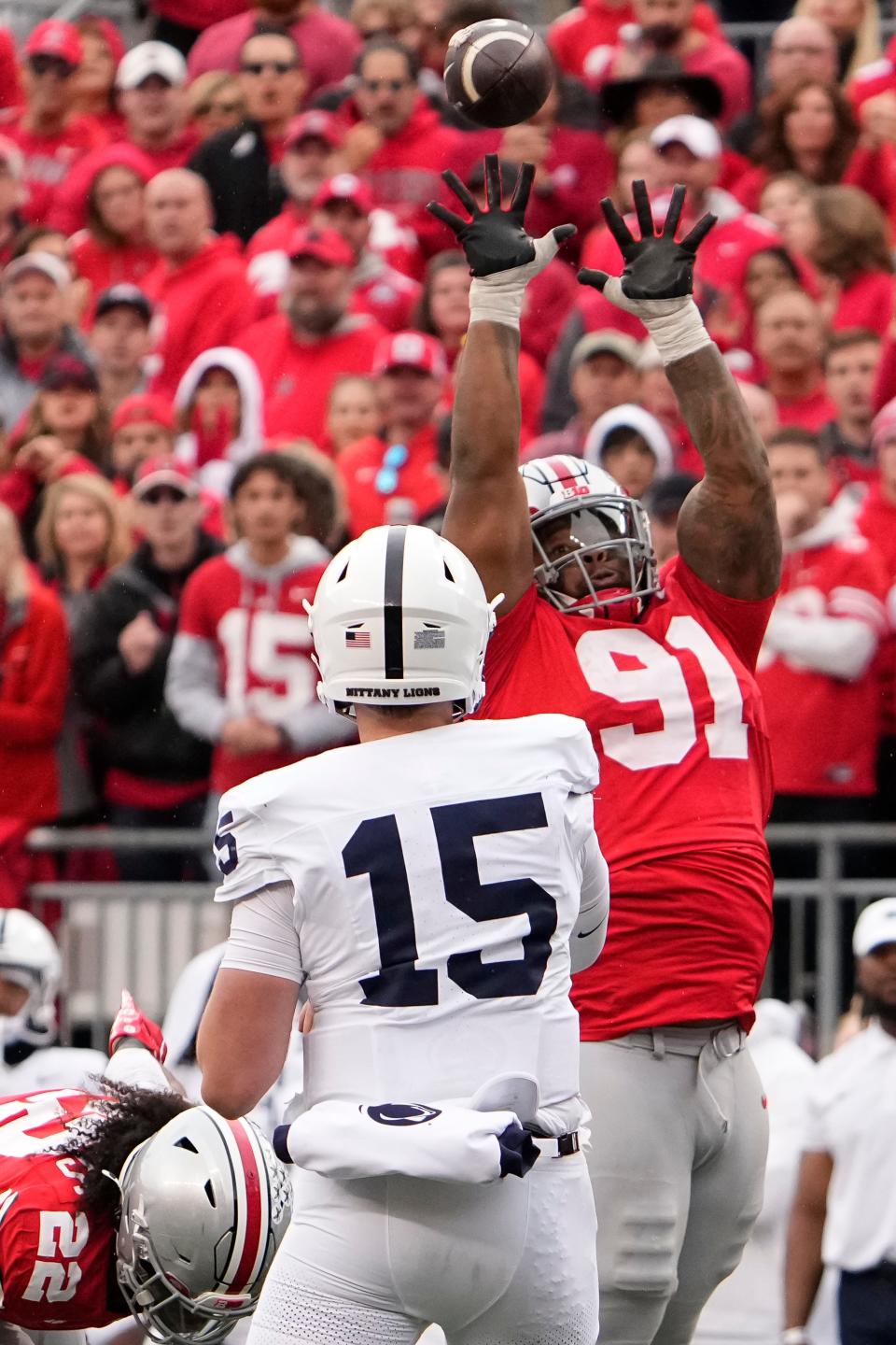 Tyleik Williams leads the Buckeyes with six tackles for loss and tops all linemen with 29 tackles.