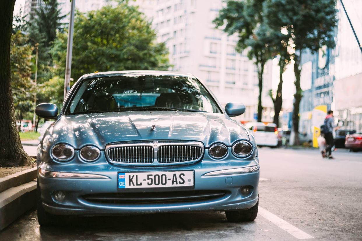 Batumi, Adjara, Georgia - September 7, 2017: Jaguar X-type Car Parked In Street. X-type Is An Entry-level Luxury Car That Was Manufactured And Marketed By Jaguar Cars From 2001 To 2009.