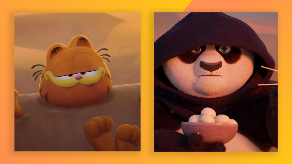  Garfield and Kung Fu Panda. 