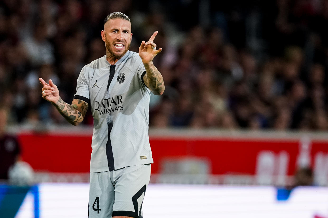 Sergio Ramos durante un partido del París Saint-Germain de la liga francesa. (Foto: Joris Verwijst / Orange Pictures / BSR Agency / Getty Images).