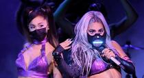 <p>She took to the stage to perform hit duet 'Rain on Me' with Ariana Grande.</p>