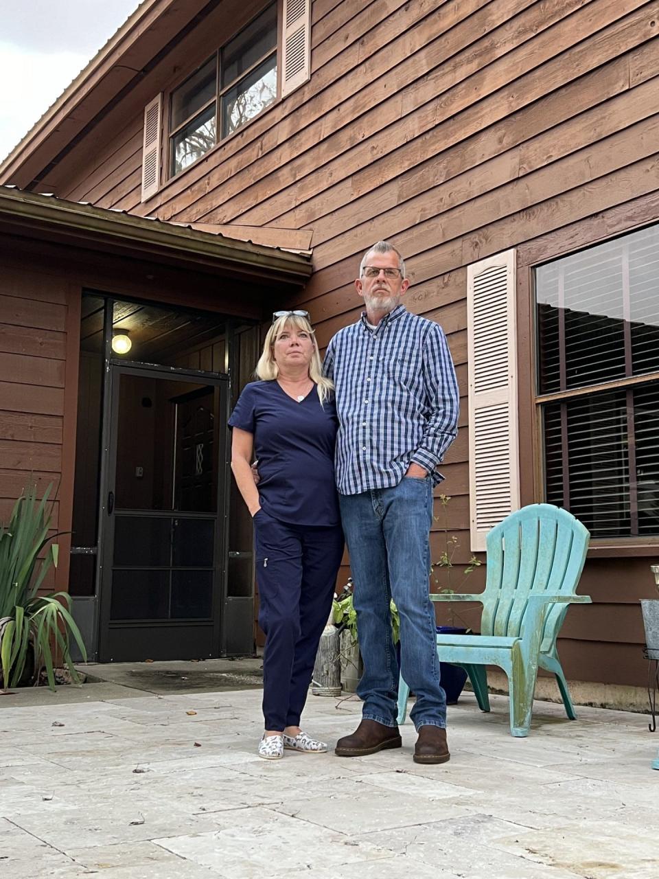 Patrick and Melissa Herlehy of Port Orange say Charles D. Ogden and his business formerly known as East Coast Countertops & Remodeling committed fraud, after they paid $48,000 of a $52,227 bill to repair to their home after Hurricane Ian. They say the business botched much of the job, and Ogden is facing felony charges on that matter as well as several others.