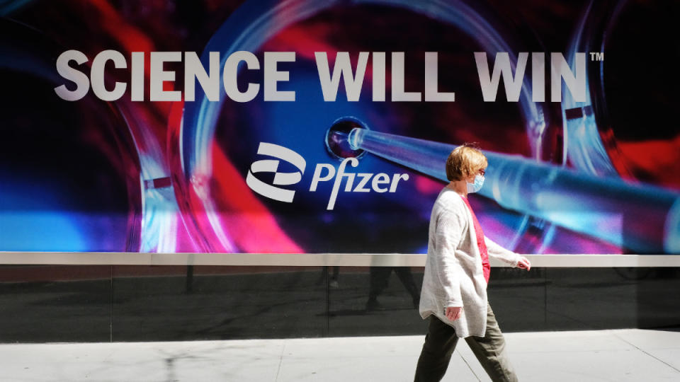 Pfizer is trying to rebound from declining sales of its covid vaccine.<p>Shutterstock</p>