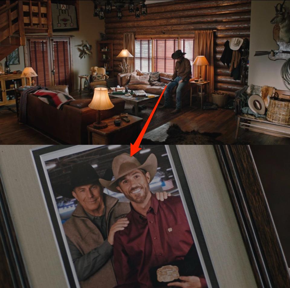 John moves into Lee's (Dave Annable) cabin in episode seven of "Yellowstone" season two.