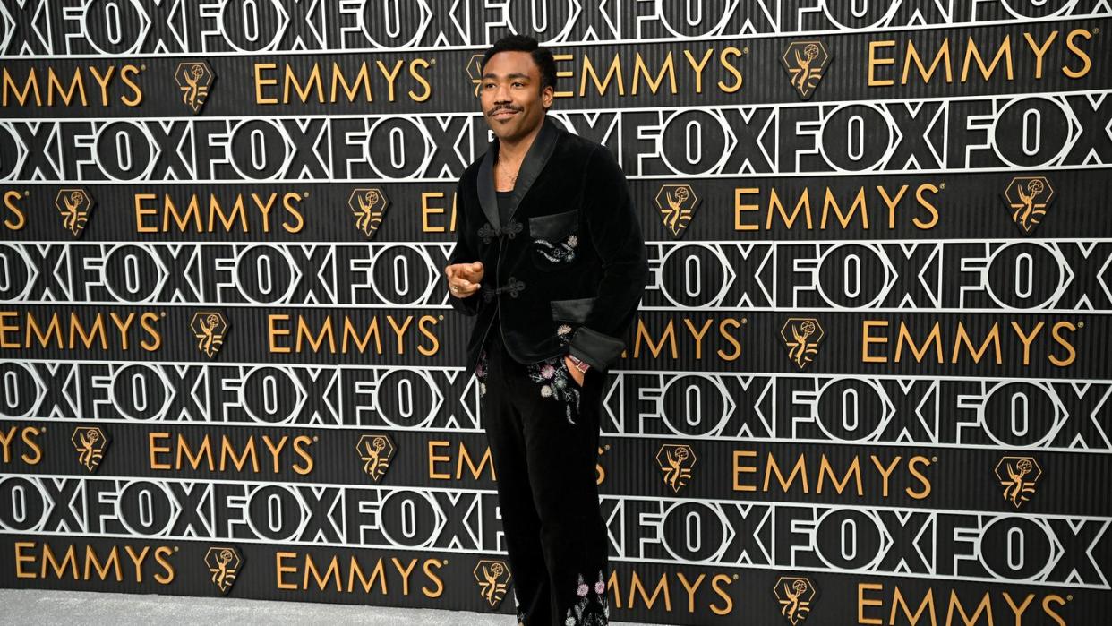 us actor and writer donald glover arrives for the 75th emmy awards at the peacock theatre at la live in los angeles on january 15, 2024 photo by robyn beck afp photo by robyn beckafp via getty images