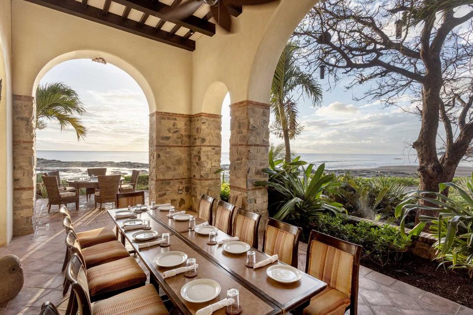 Outdoor dining at Rancho Santana