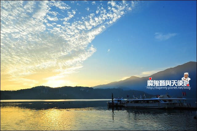 《南投景點美食》日月潭朝霧碼頭日出 埔里鹹油條 恆吉城早餐店蔥油餅加蛋