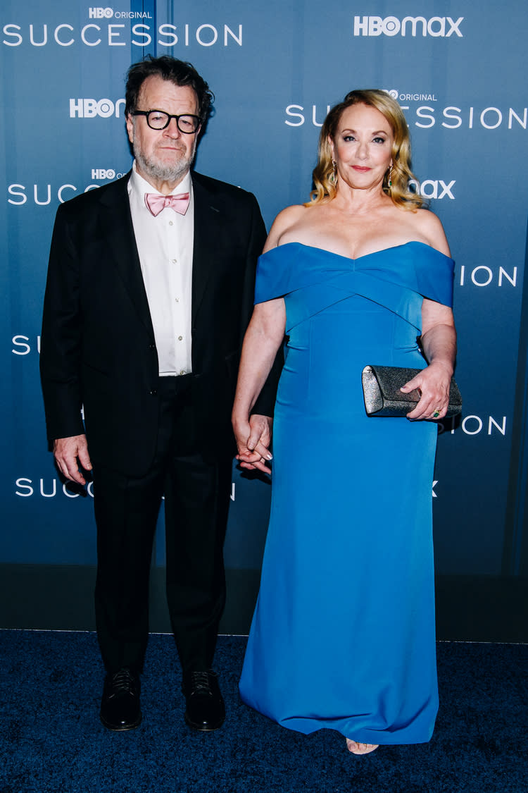 <p>Kenneth Lonergan and J. Smith-Cameron at the season 4 premiere of “Succession” held at Jazz at Lincoln Center on March 20, 2023 in New York City.</p>