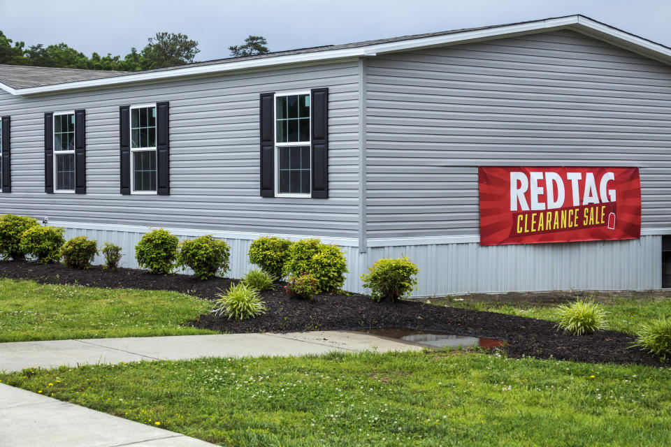Virginia, Fredericksburg, Clayton Homes, modular homes for sale, red tag clearance. (Photo by: Jeffrey Greenberg/Universal Images Group via Getty Images)