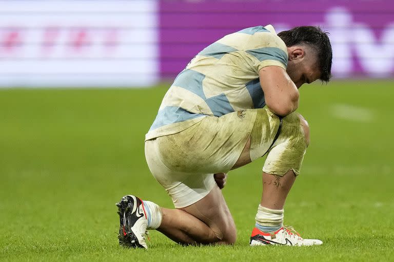 Mateo Carreras, uno de los que lloró al final del partido: los Pumas y una derrota abultada en la semifinal del Mundial