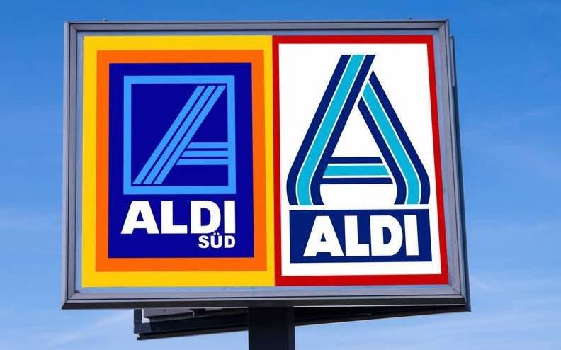 billboard displaying aldi nord and sud logos side by side
