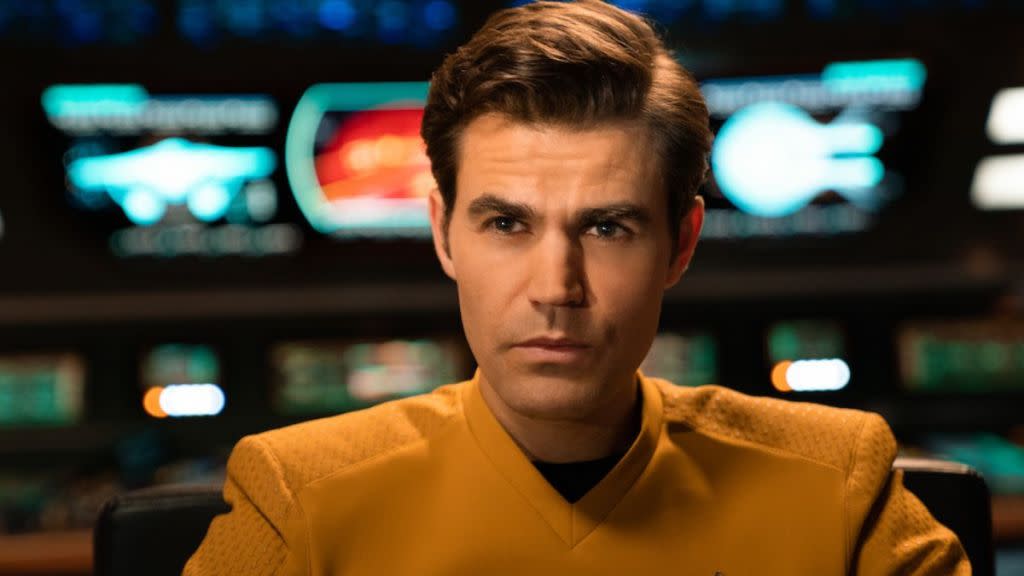 Paul Wesley as James T. Kirk in Star Trek: Strange New Worlds.