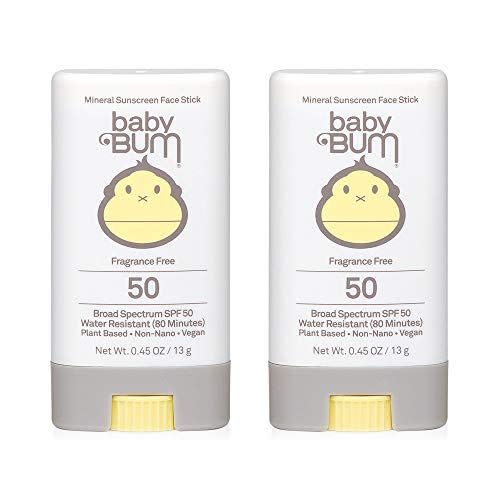 6) Baby Bum Mineral Sunscreen Face Stick SPF 50 (Pack of 2)