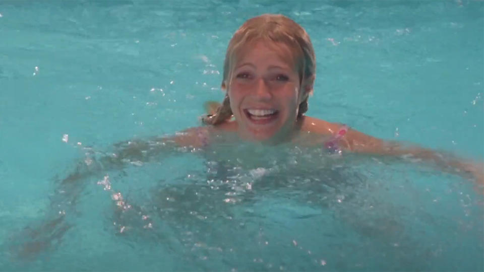 Gwyneth Paltrow in the pool in Shallow Hal