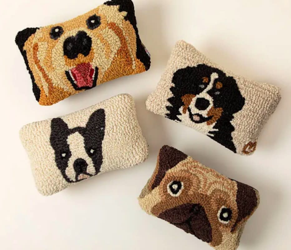 <p>Uncommon Goods</p><p>How cute is this <a href="https://www.uncommongoods.com/product/dog-face-pillow/519500000008" rel="nofollow noopener" target="_blank" data-ylk="slk:dog face pillow from Uncommon Goods;elm:context_link;itc:0;sec:content-canvas" class="link rapid-noclick-resp">dog face pillow from Uncommon Goods </a>that lets the dog dad in your life enjoy the company of his pupper–minus the muddy paws–while he lounges on the couch.</p>