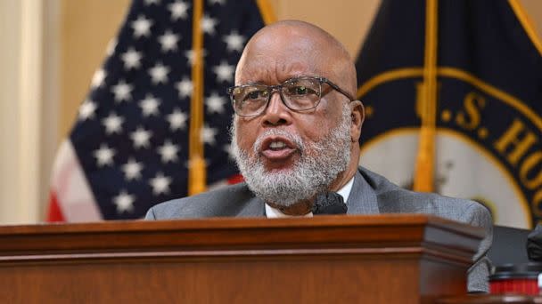PHOTO:  Rep. Bennie Thompson, Chairman of the Select Committee to Investigate the Jan. 6th Attack on the US Capitol, speaks during a hearing on the Jan. 6th investigation on June 13, 2022 on Capitol Hill in Washington, D.C. (Saul Loeb/AFP via Getty Images)