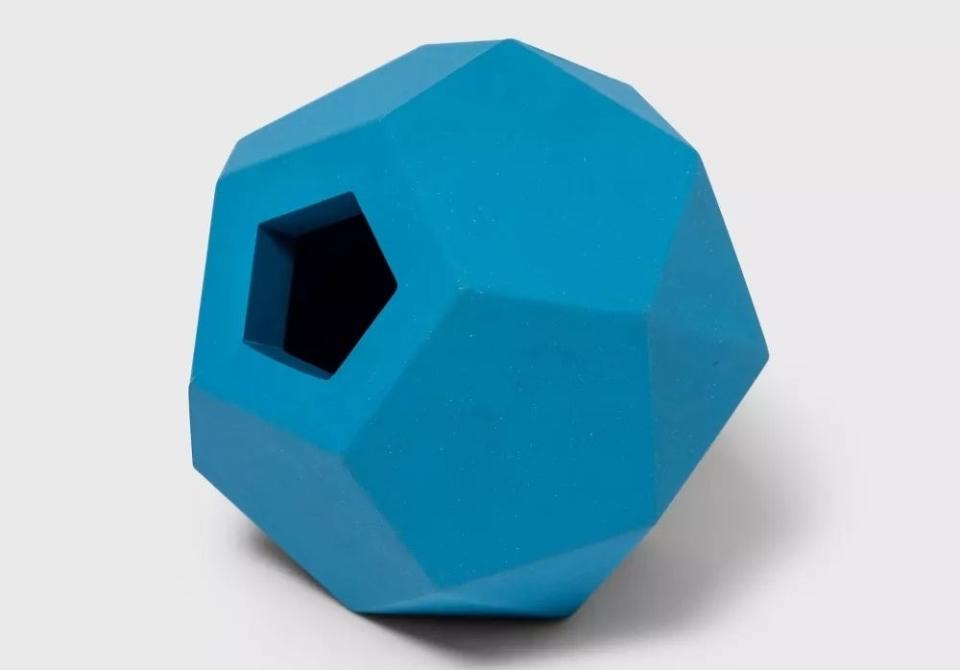 A blue dog ball