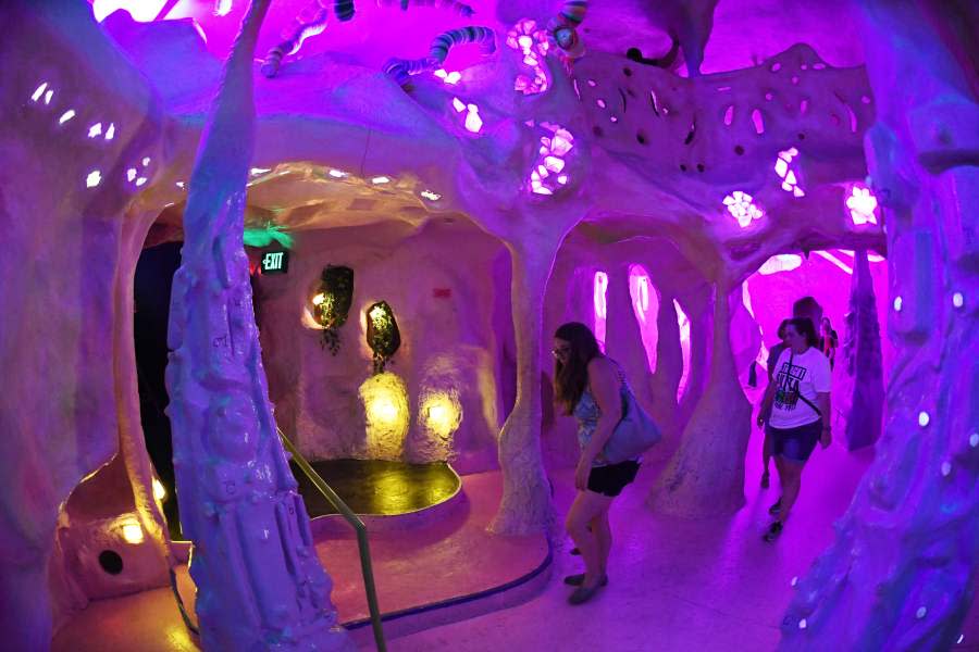 The Meow Wolf tourist attraction which has been described as an “immersive, multimedia experiences” at its location in an old bowling alley in Santa Fe, New Mexico on July 31, 2017. Part Disney, part Burning Man, with elements of Dr Who’s TARDIS, a kids’ assault course and the set of a weird game show thrown in, the Meow Wolf attraction is bringing in hundreds of thousands of visitors to Sante Fe. / AFP PHOTO / Mark RALSTON / TO GO WITH AFP STORY by Frankie TAGGART, Entertainment-US-Meow-Wolf (Photo credit should read MARK RALSTON/AFP via Getty Images)