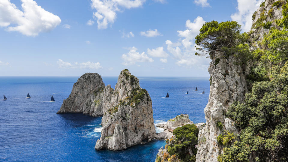 Sailors competing on the Tyrrhenian sea in Capri, Italy. - Credit: Courtesy of Rolex