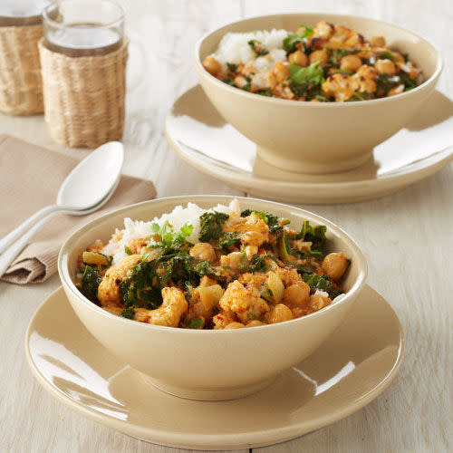 Kale, Cauliflower and Chickpea Curry