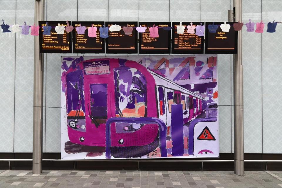 Pupils from Marylebone Boys’ School were behind artwork at Paddington (Marylebone Boys’ School/PA) (PA Media)