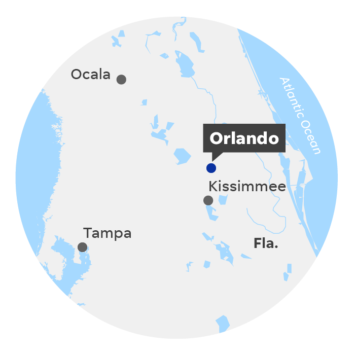 Orlando, Fla. locator map