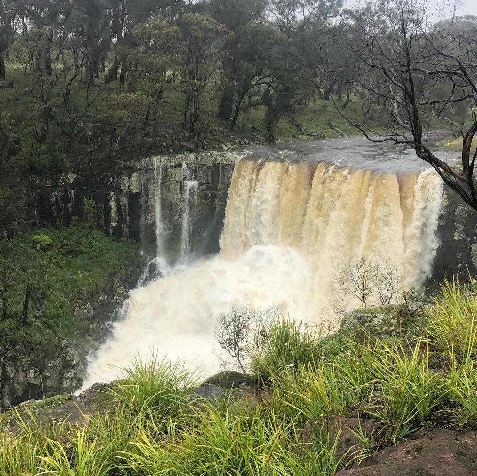 Ebor Falls, NSW, in 2020 after heavy rainfall.