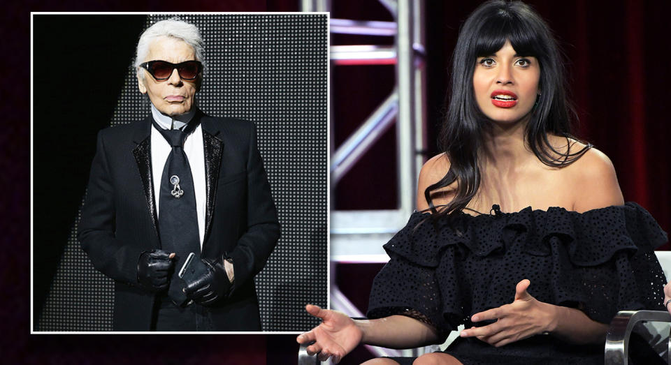 Jameela Jamil has hit out at the late Karl Lagerfeld. [Photo: Getty]