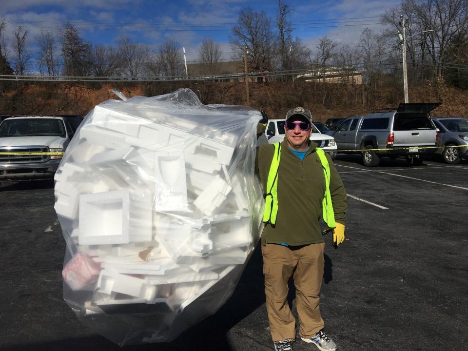 Styrofoam collected at a prior Hard 2 Recycle event.