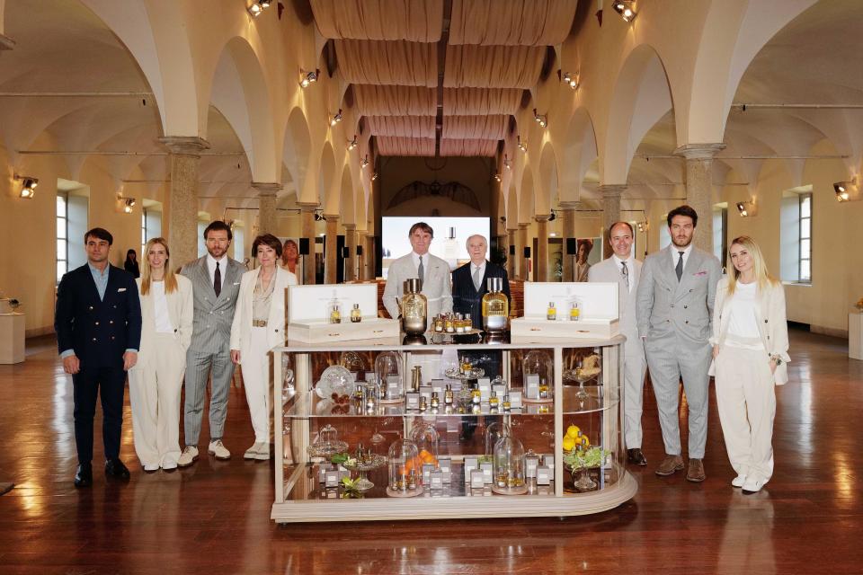 The presentation of the Brunello Cucinelli fragrances in Milan.