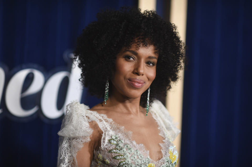 ARCHIVO - Kerry Washington llega al estreno de "Unprisoned" el 2 de marzo de 2023 en el Teatro Hollywood Legion en Los Angeles. La Casa Blanca anunció el 13 de abril un Comité para las Artes y Humanidades que incluye a Lady Gaga, Jon Batiste, Shonda Rhimes, George Clooney, Jennifer Garner, Troy Kotsur y Kerry Washington. (Foto Richard Shotwell/Invision/AP, archivo)