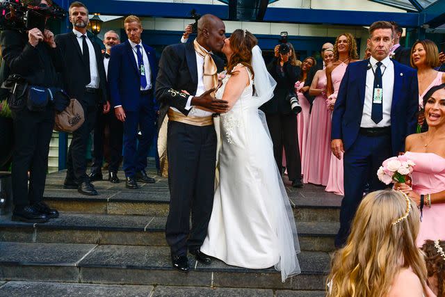 <p>Shutterstock </p> Princess Martha Louise and Durek Verrett on their Aug. 31, 2024 wedding day