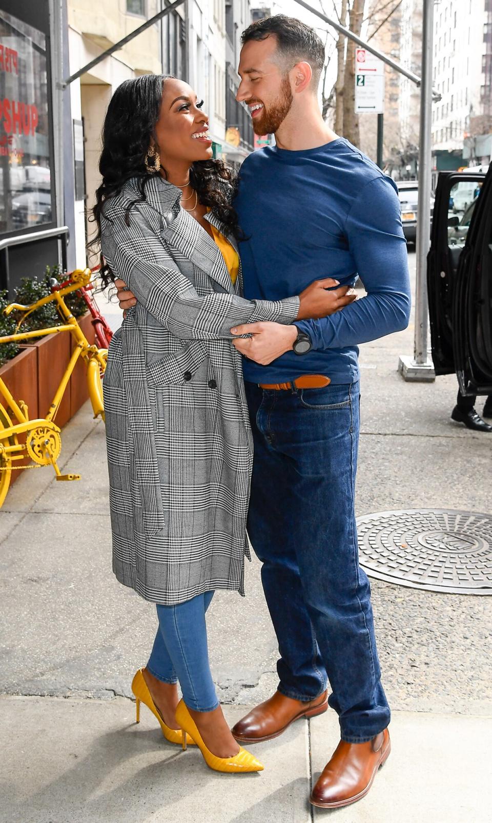 Lauren Speed and Cameron Hamilton are seen in midtown on March 3, 2020 in New York City