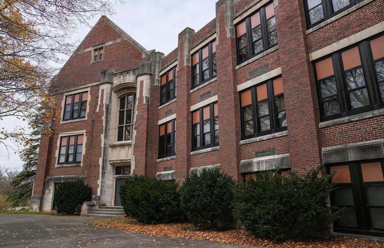 The back of the school photographed on Wednesday, Nov. 1, 2023, at T.C. Howe Middle School in Indianapolis.