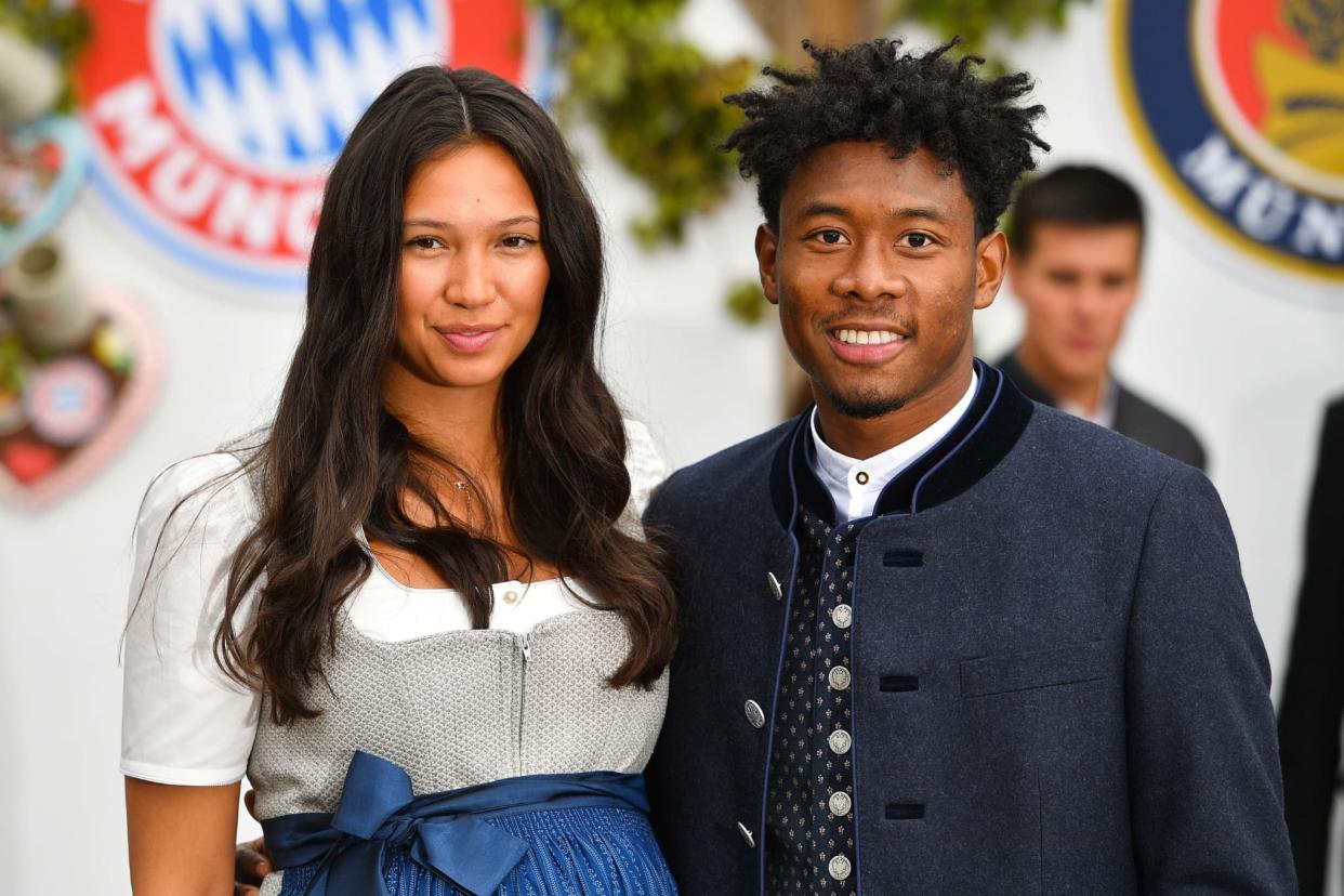 David Alaba avec sa compagne Shalimar Heppner en octobre 2019 - Icon Sport