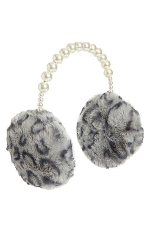 Cheetah Fur & Pearl Earmuffs